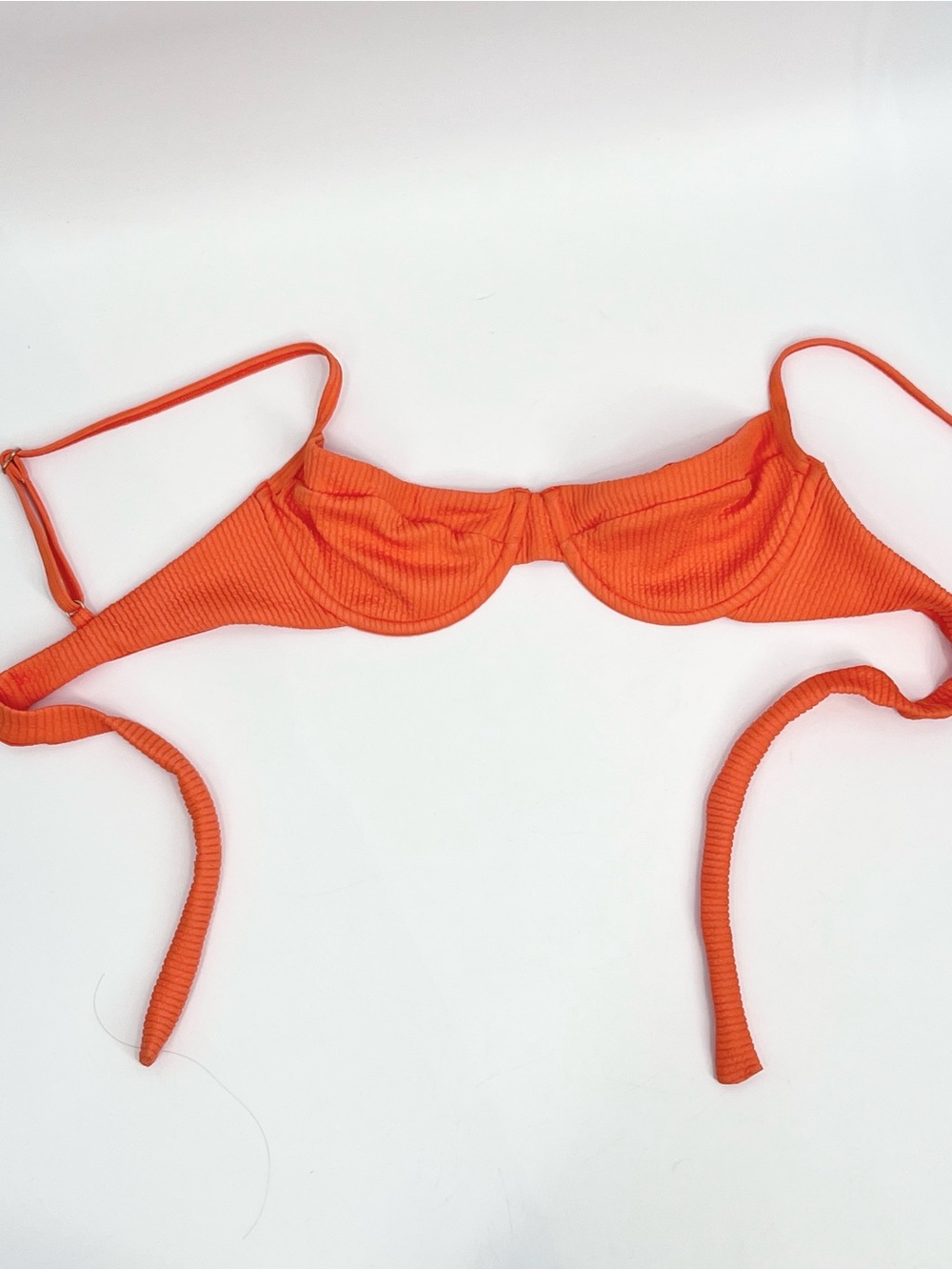 Monday Swimwear MAUI top Orange Ribbed Underwire S